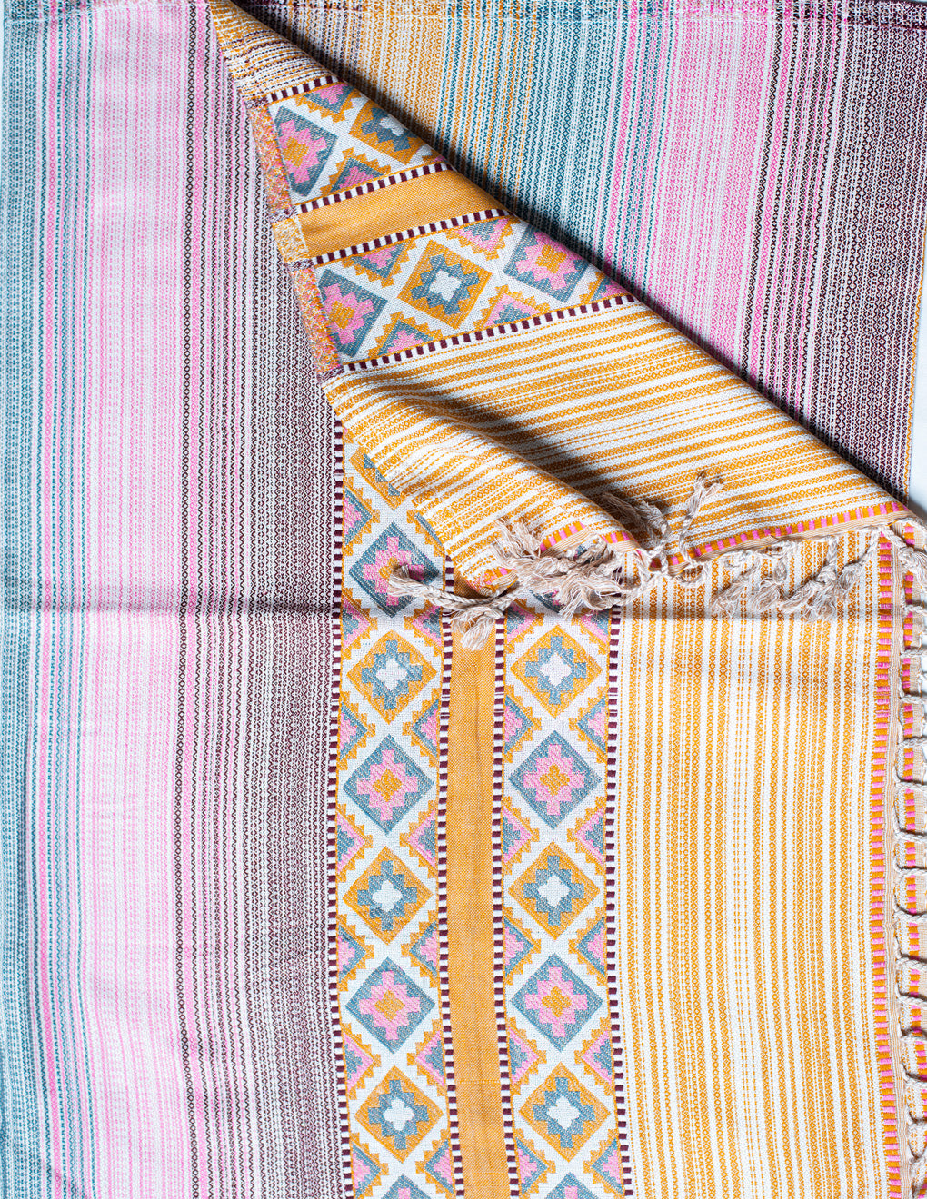 Multicolored Pure Handwoven Woollen Stole