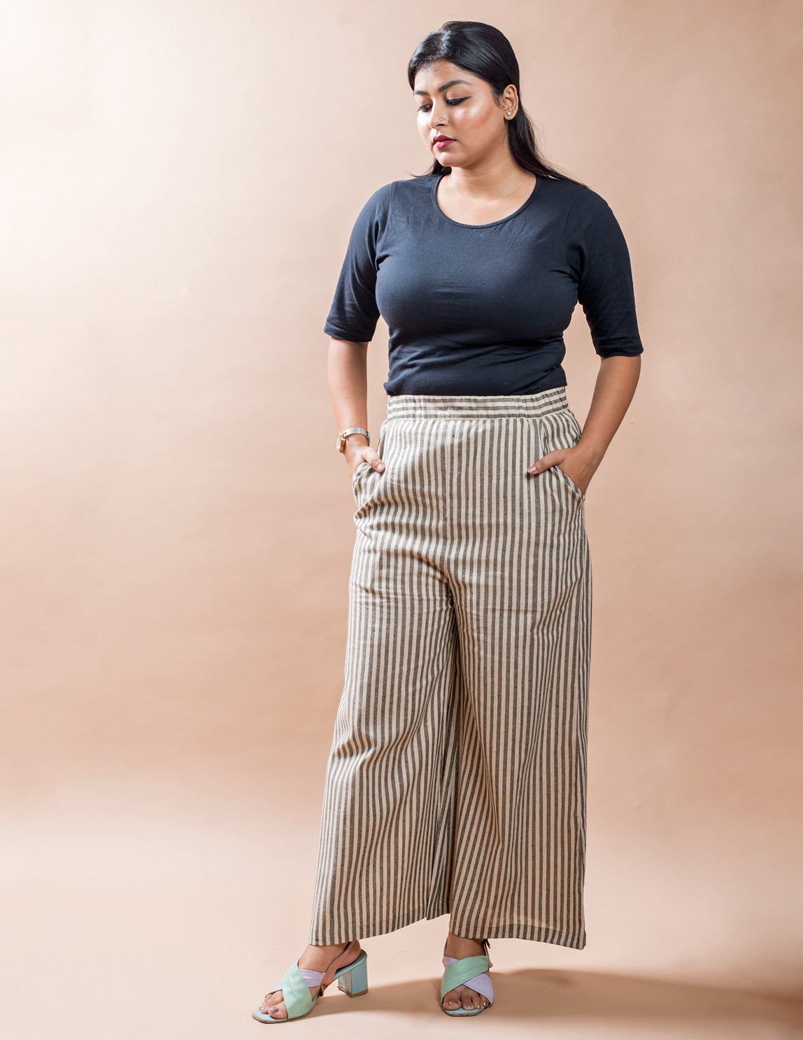Stripe Women's Cotton Palazzo