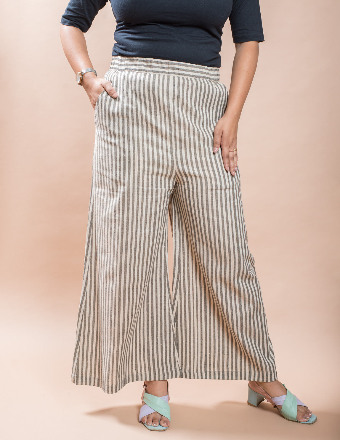Stripe Women's Cotton Palazzo