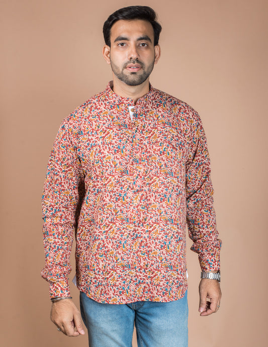 Kalamkari Printed Cotton Short Kurta