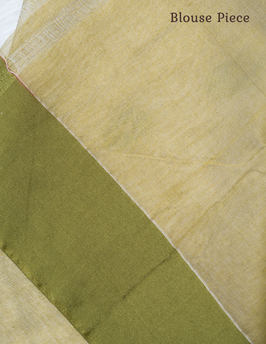 White & Green Handloom Cotton Jamdani Saree