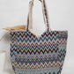 Multicolour Natural Fibre Shoulder Bag