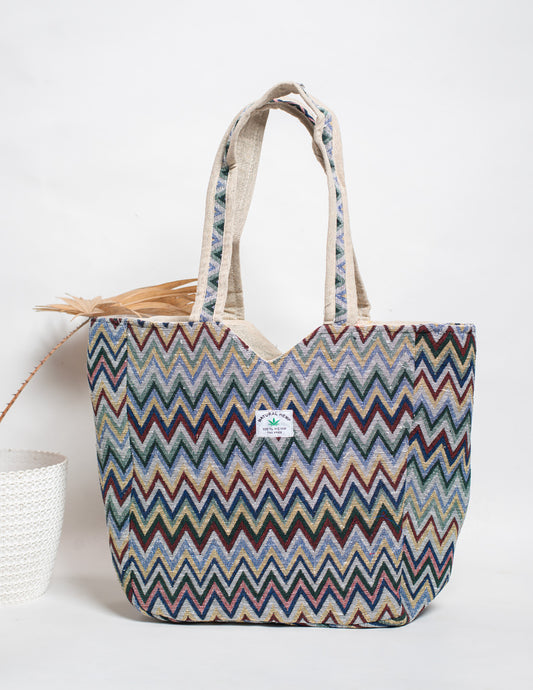 Multicolour Natural Fibre Shoulder Bag