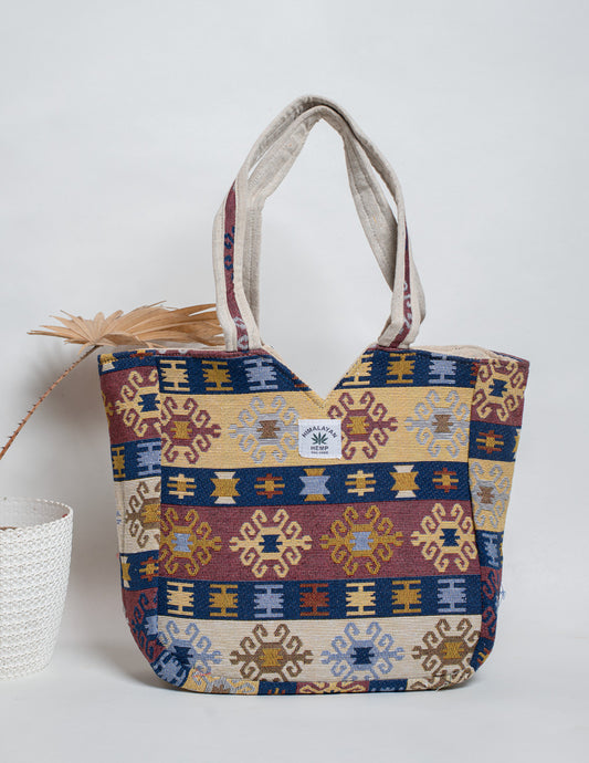 Multicolour Natural Fibre Shoulder Bag