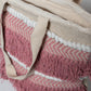 Pink & White Natural Fibre Shoulder Bag