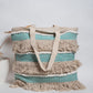 Sky & White Natural Fibre Shoulder Bag