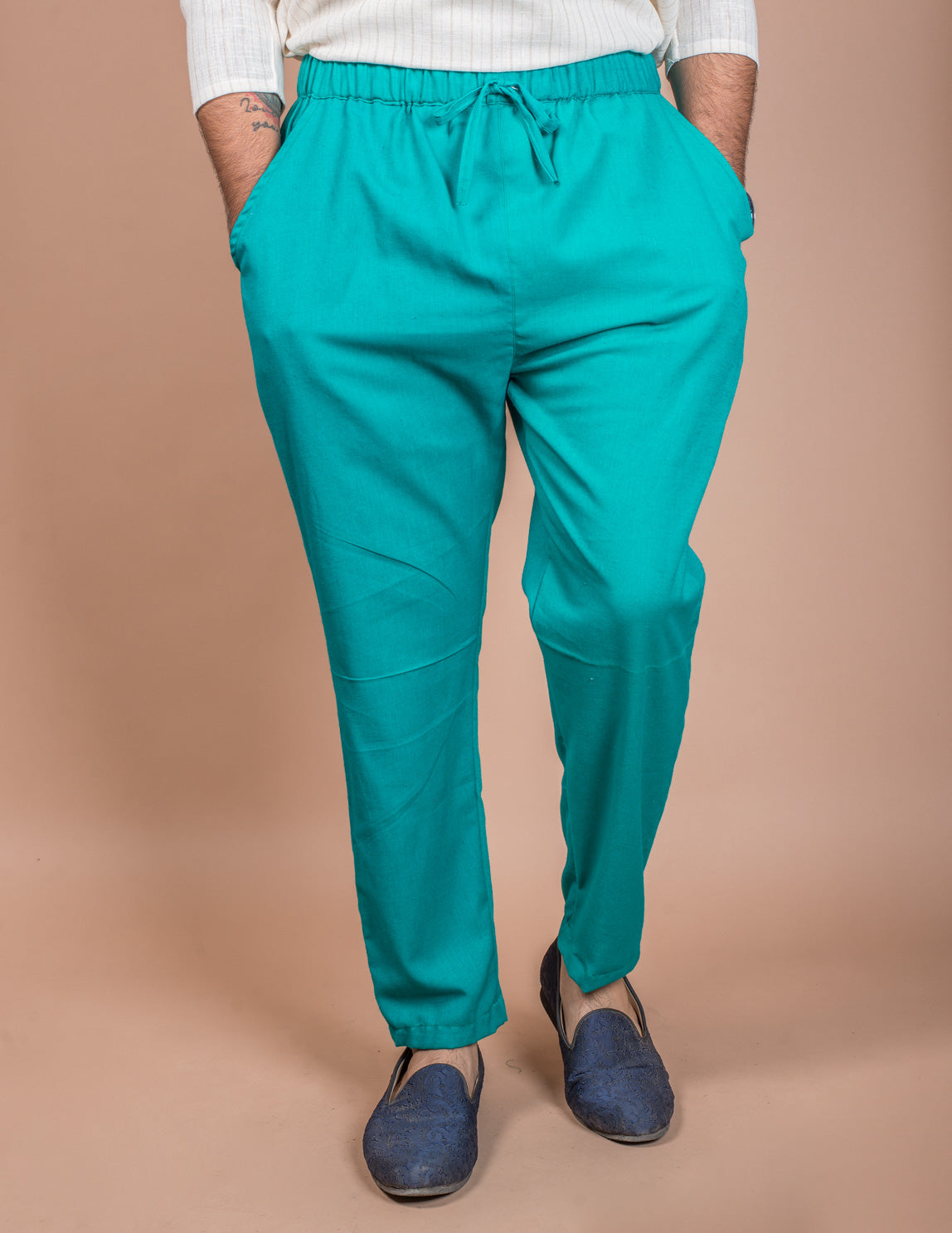 Cyan Cotton Pyjama Pant