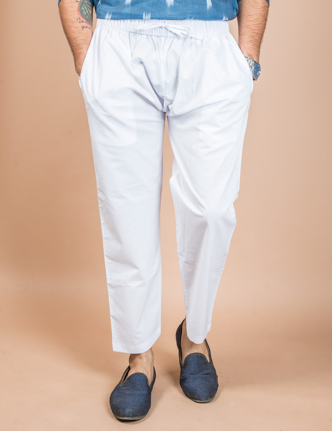 White Cotton Pyjama Pant