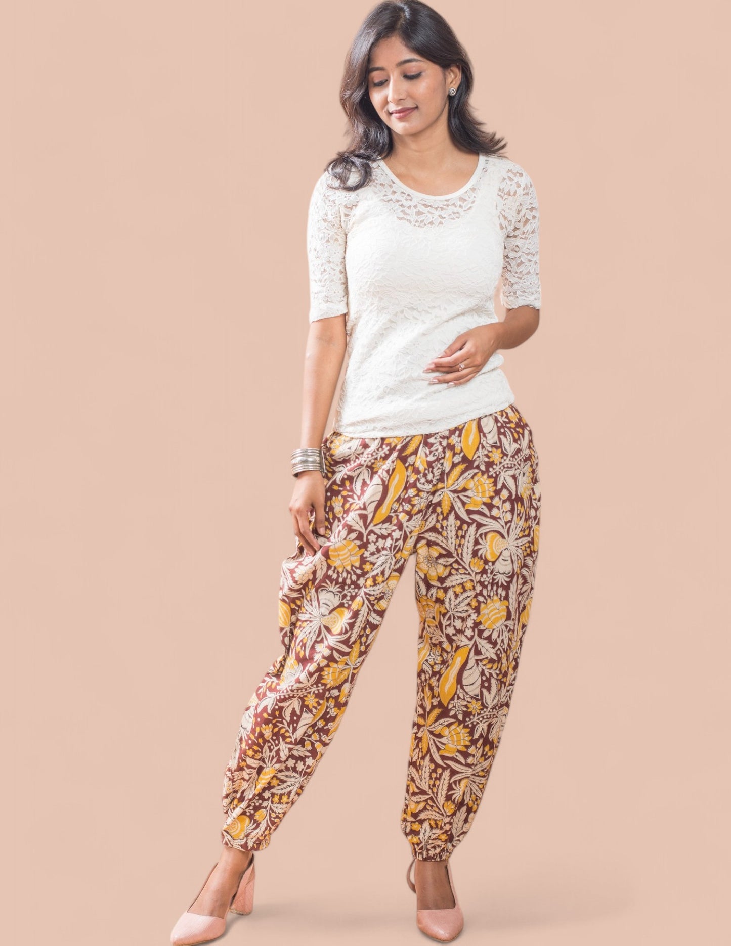 Cotton Printed Kalamkari Harem Pant