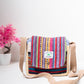 Multicolored Natural Fiber Unisex Sling Bag