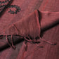 Brown Embroidery Woven Bhagalpuri Linen Stole