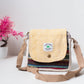 Multicolored Natural Fiber Unisex Sling Bag