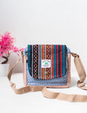 Multicolored Natural Fiber Unisex Sling Bag