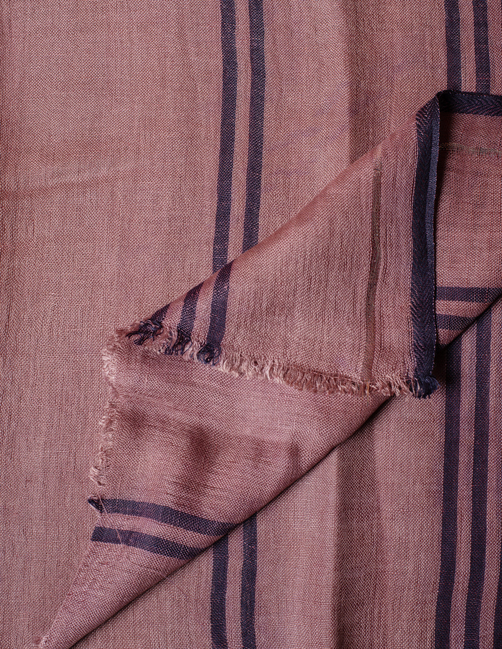 Brown Woven Bhagalpuri Linen Stole