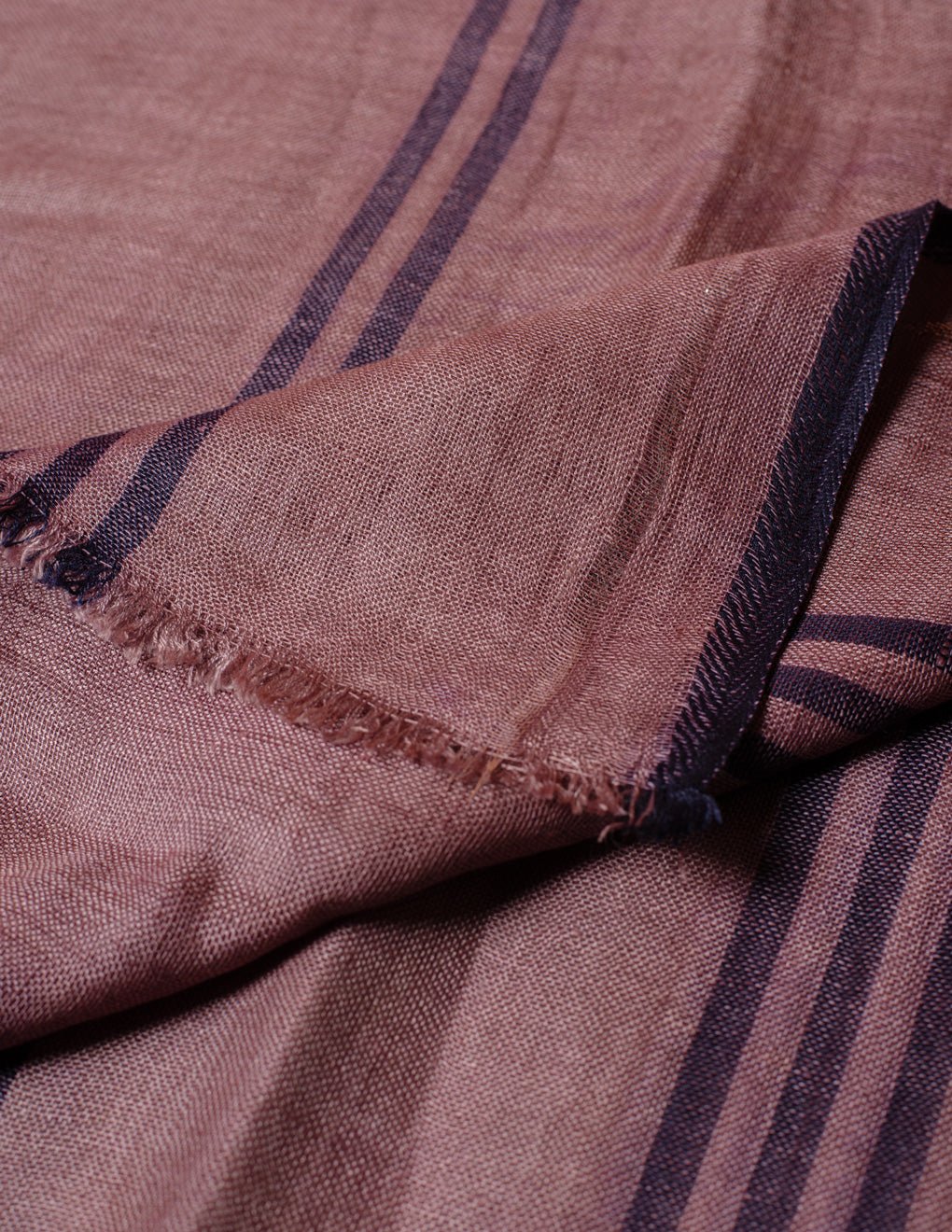 Brown Woven Bhagalpuri Linen Stole