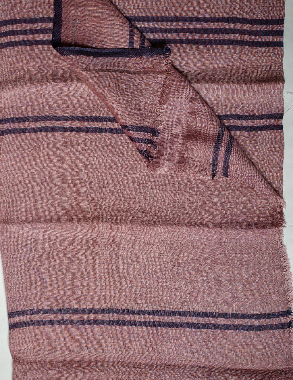 Brown Woven Bhagalpuri Linen Stole