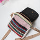 Multicolored Natural Fiber Unisex Sling Bag