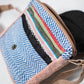 Multicolored Natural Fiber Unisex Sling Bag