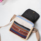 Multicolored Natural Fiber Unisex Sling Bag