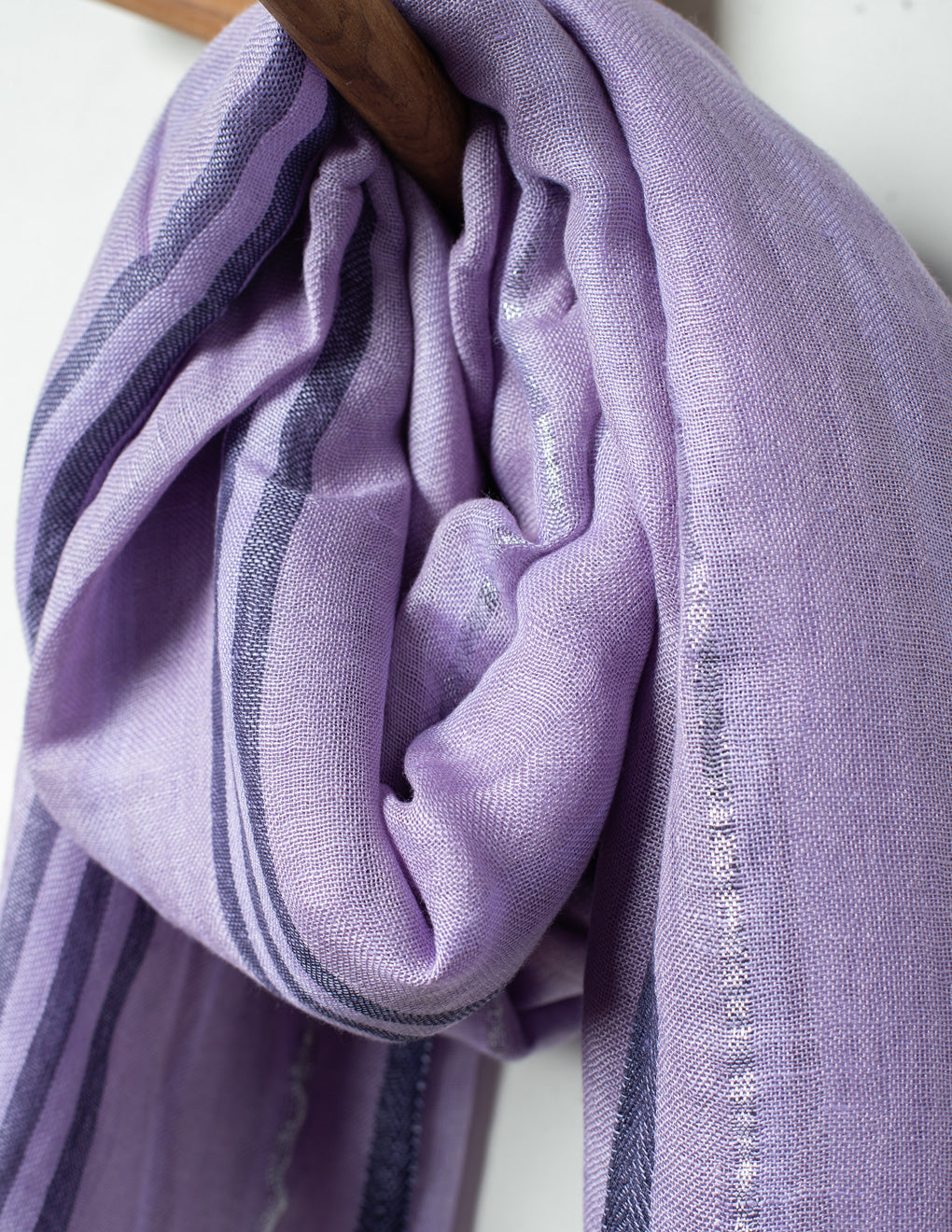 Mauve Woven Bhagalpuri Linen Stole