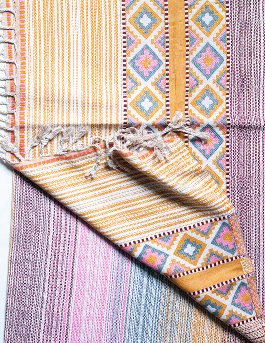 Multicolored Pure Handwoven Woollen Stole