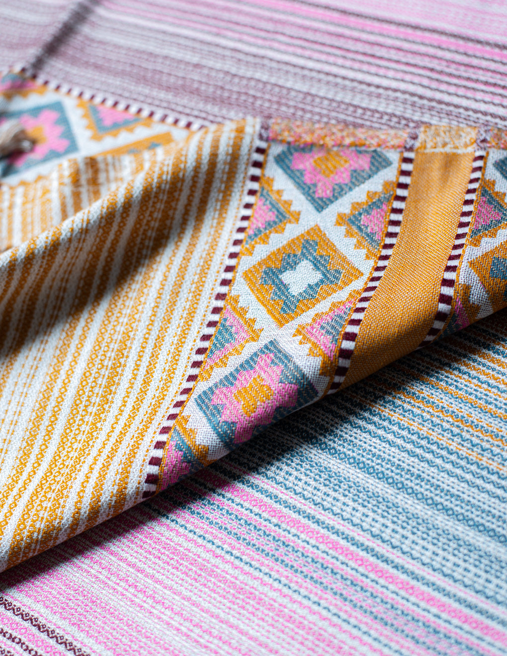 Multicolored Pure Handwoven Woollen Stole