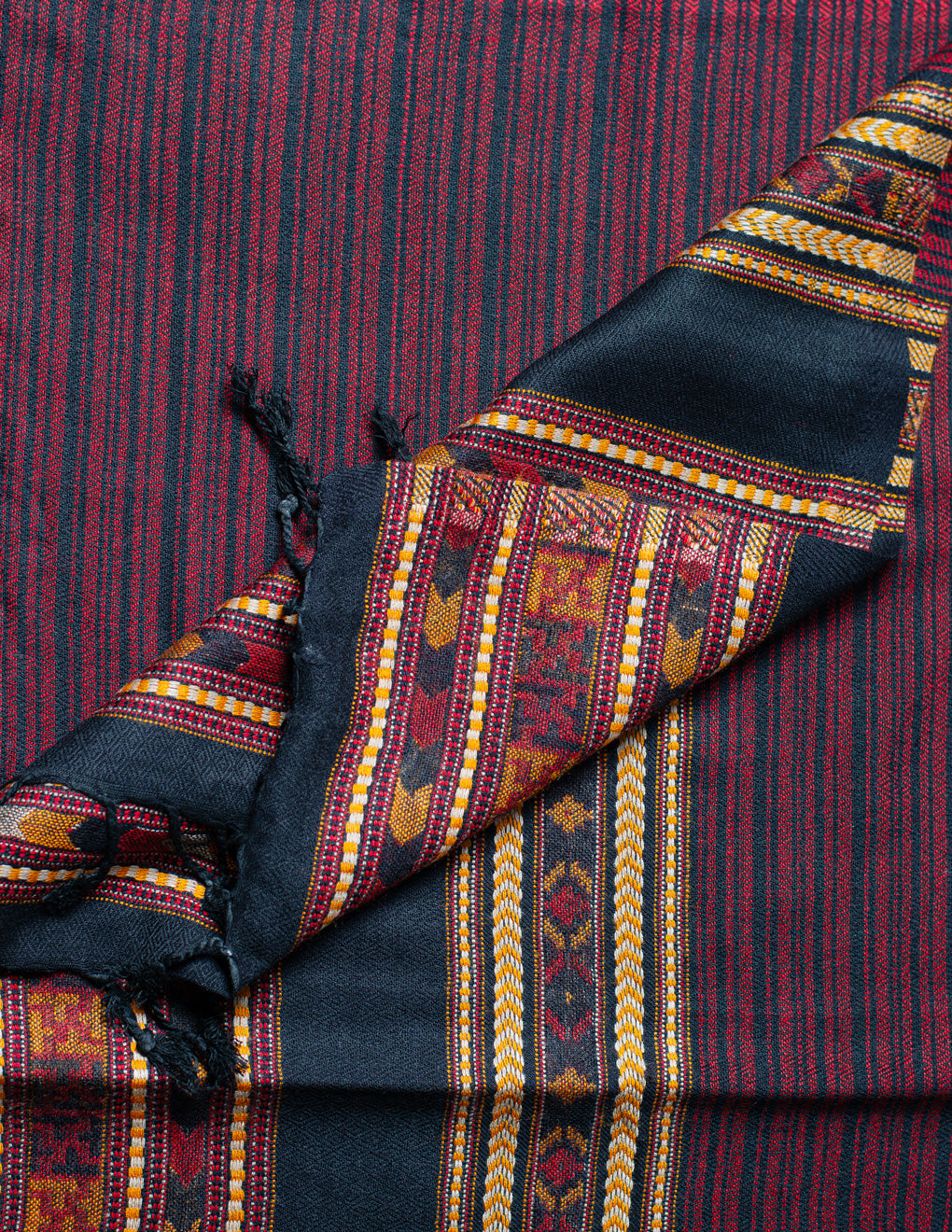 Maroon Pure Handwoven Woollen Stole