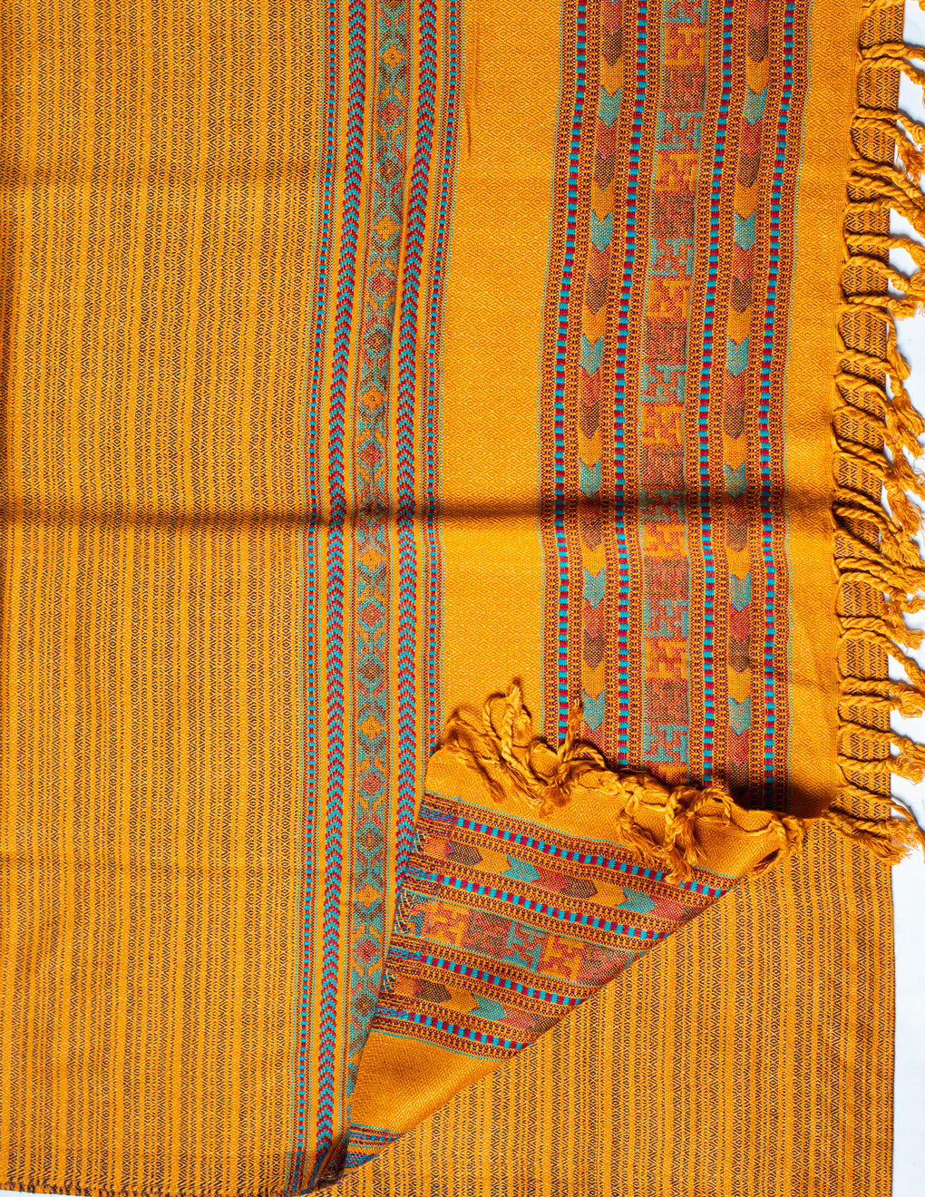 Mustard Pure Handwoven Woollen Stole