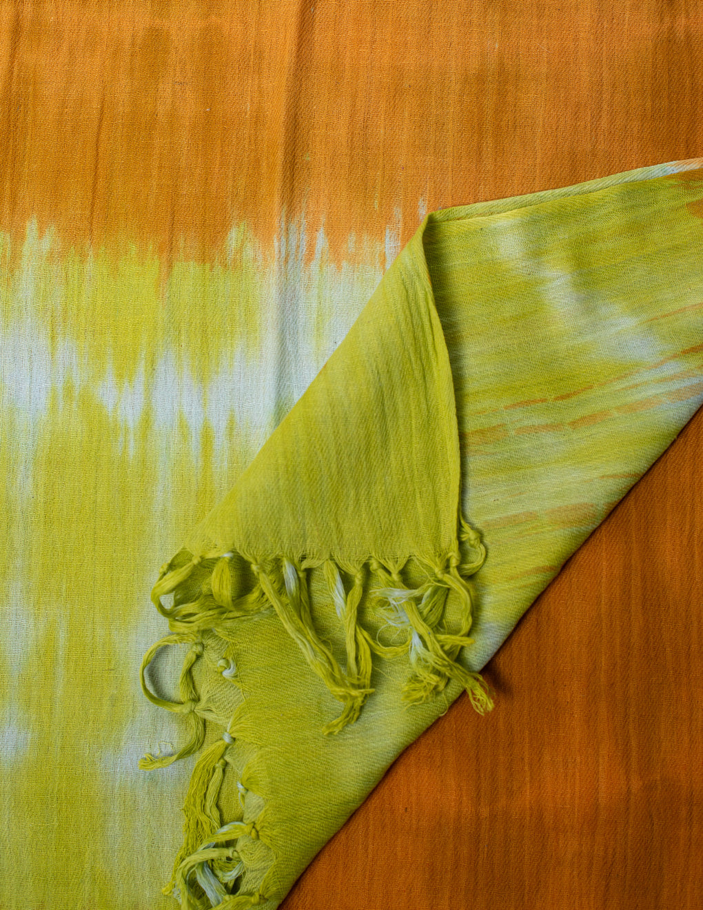 Mustered Shibori Woven Bhagalpuri Linen Stole