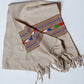 Beige Pure Handwoven Woollen Muffler