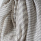 White Stripe Woven Bhagalpuri Linen Stole