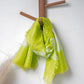 Lime Green Shibori Woven Bhagalpuri Linen Stole