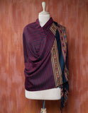 Maroon Pure Handwoven Woollen Stole