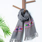 Grey Pure Handwoven Woollen Muffler