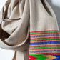 Beige Pure Handwoven Woollen Muffler