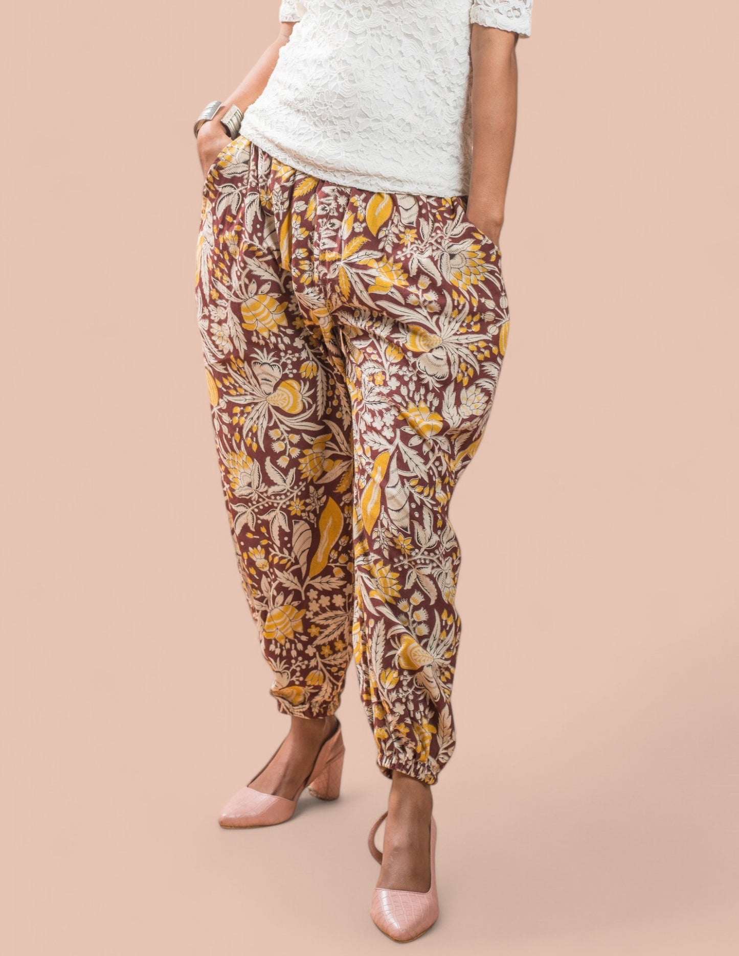 Cotton Printed Kalamkari Harem Pant