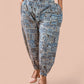 Cotton Blue Printed Patch Kantha Harem Pant
