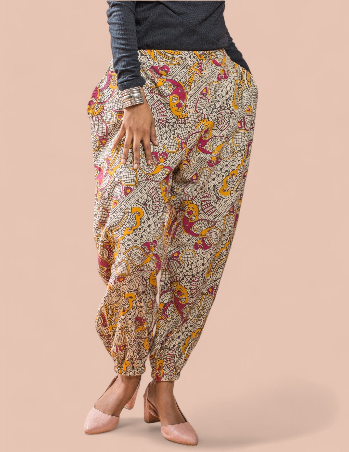 Cotton Printed Kalamkari Harem Pant