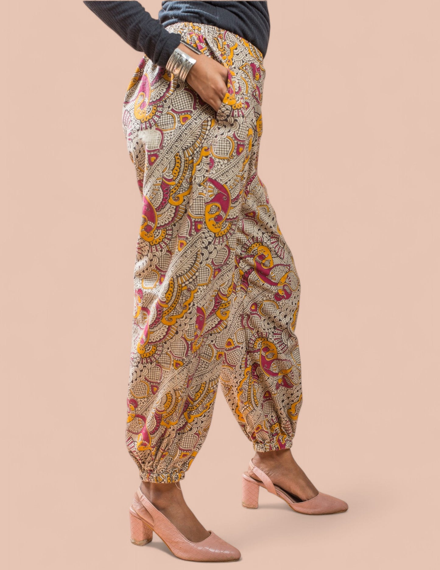 Cotton Printed Kalamkari Harem Pant