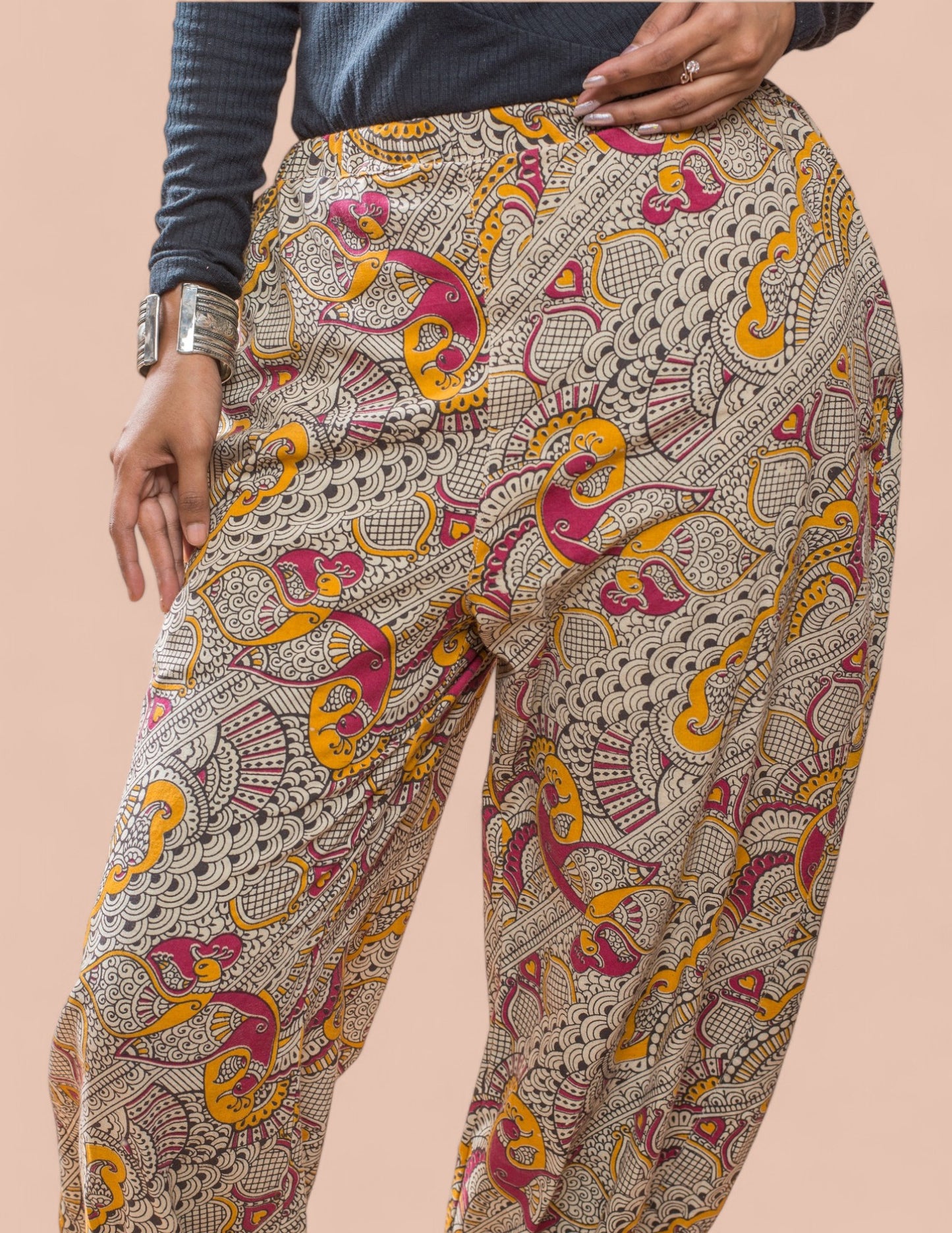 Cotton Printed Kalamkari Harem Pant