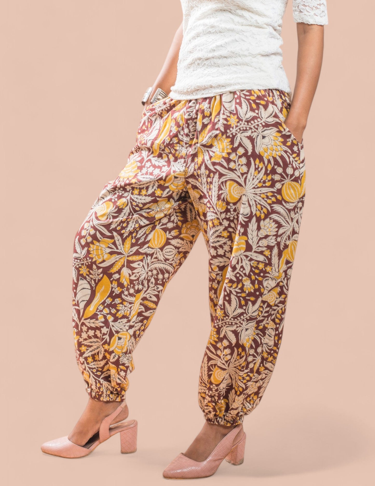 Cotton Printed Kalamkari Harem Pant