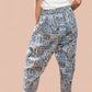 Blue Patch Cotton Kantha Capri pant