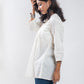 White Cotton Jacquard Short Kurta