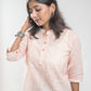 Salmon Brushed Cotton Short Kurta