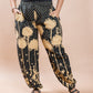 Black & Beige Cotton printed Harem Pant