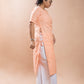 Orange Cotton Brushed Regular Kurta