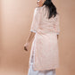 Salmon Cotton Brushed Long Kurta