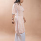 Salmon Cotton Brushed Long Kurta