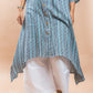 Blue Stripe Cotton Kantha Long Kurta