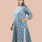 Blue Cotton Kantha Long Kurta